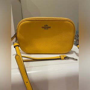 Coach yellow crossbody bag/clutch